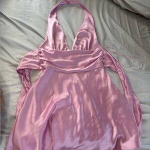 Zara Pink Satin Mini Dress